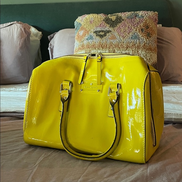 Kate Spade Yellow Patent Leather Handbag - Picture 1 of 10